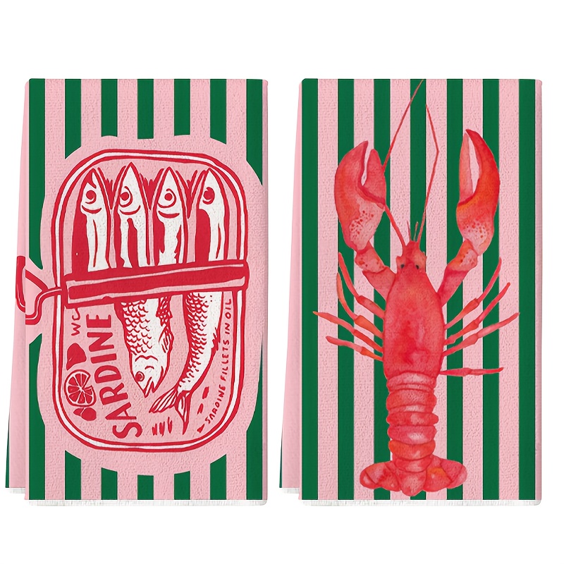 Home Cooking Is The Best - 2 stuks, Amerikaanse retro gestreepte sardineblik-design