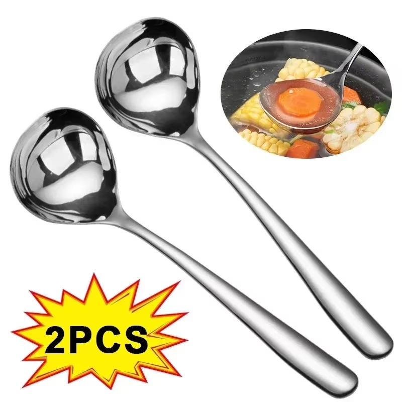 Home Cooking Services - 2/1 Stuks Roestvrijstalen Lepel Dikker Lange