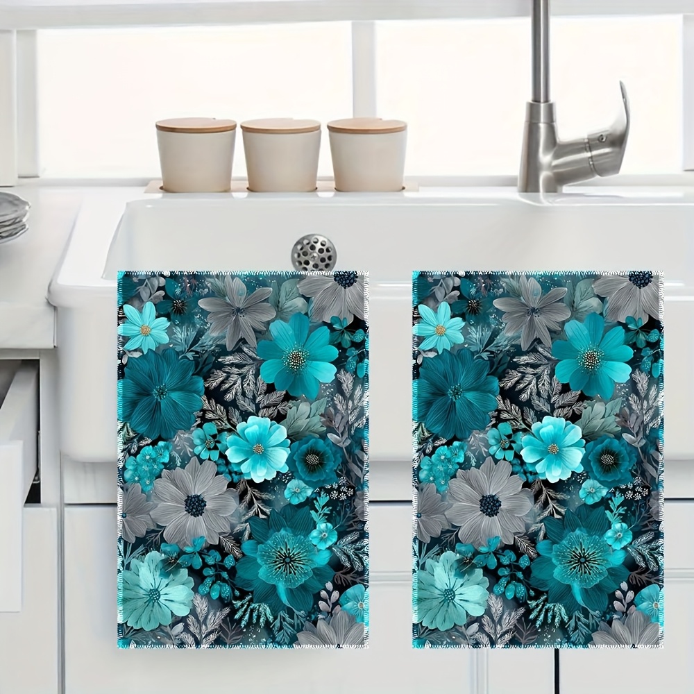 2 stuks, blauwe bloemenkeukenh - Home Cooking Is The Best recensie en prijs