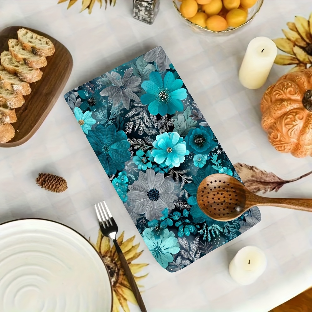2 stuks, blauwe bloemenkeukenh - Home Cooking Is The Best recensie en prijs