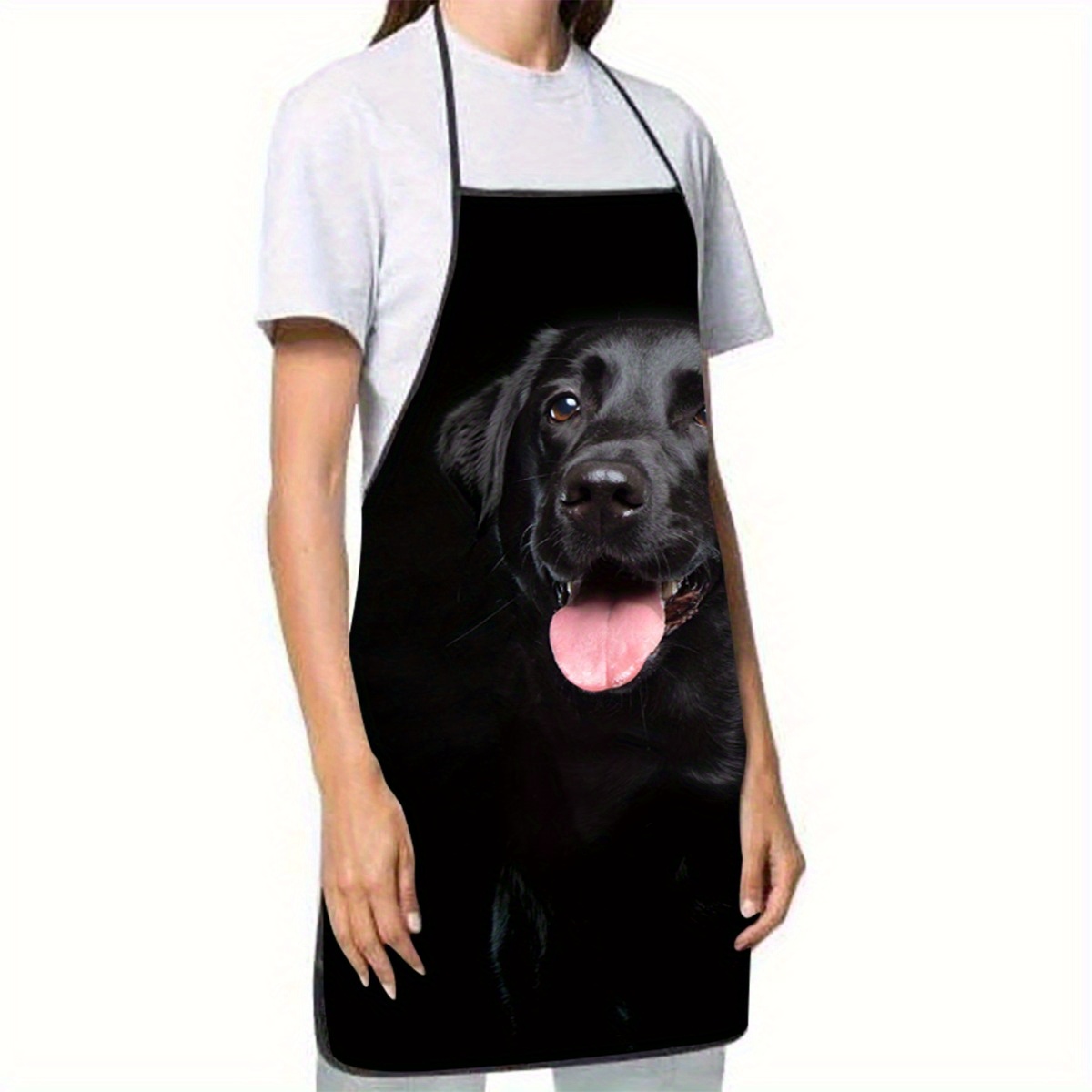 1 zwarte schort met labrador-h - Home Cooking For Dogs recensie en prijs