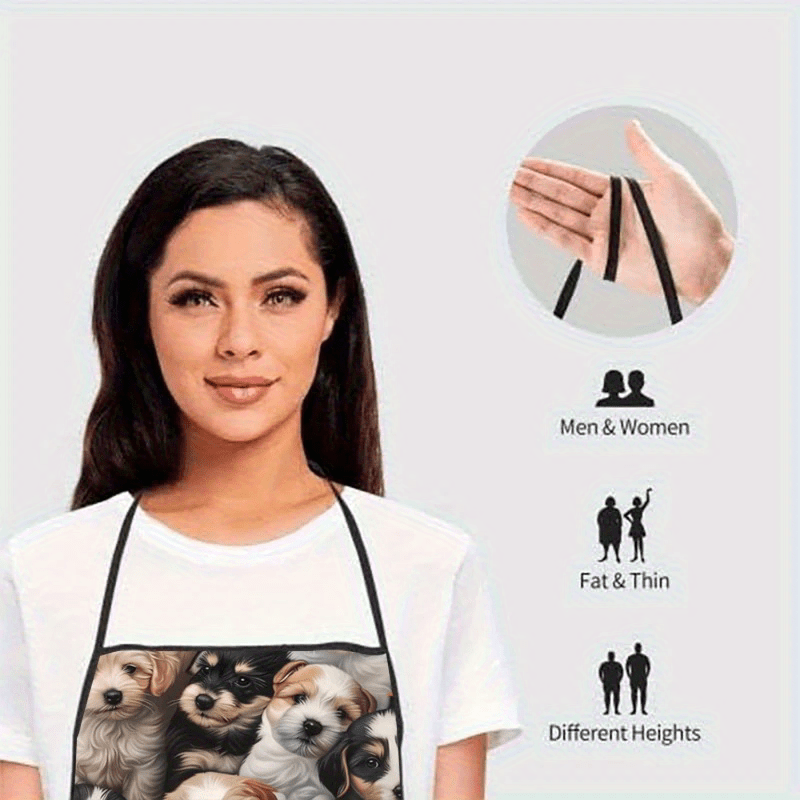 Schort met honden- en bloement - Home Cooking For Dogs recensie en prijs