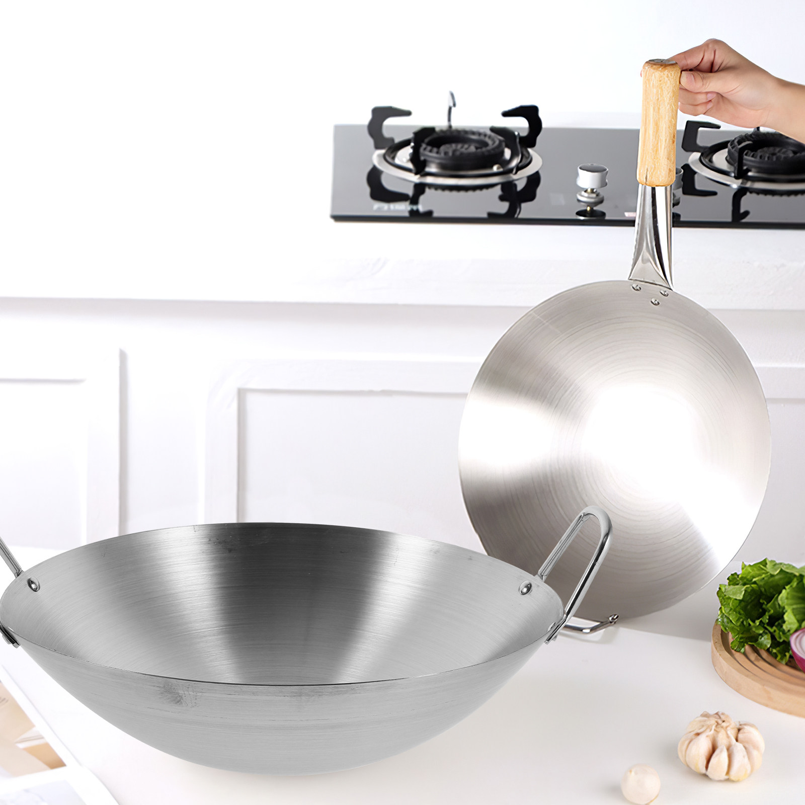 Roestvrijstalen kookwok, hoogw - Home Cooking Classes recensie en prijs