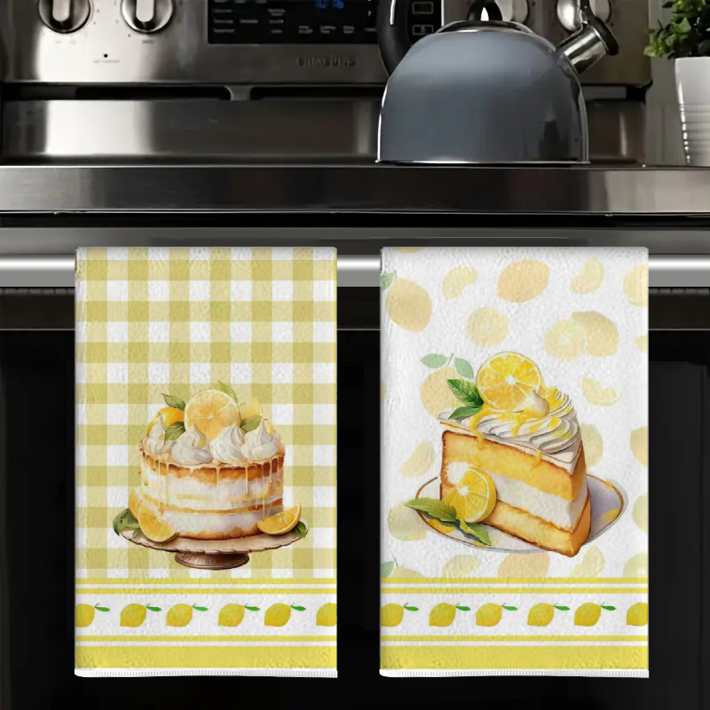 2 stuks, gele keukenhanddoeken - Home Cooking Is The Best recensie en prijs
