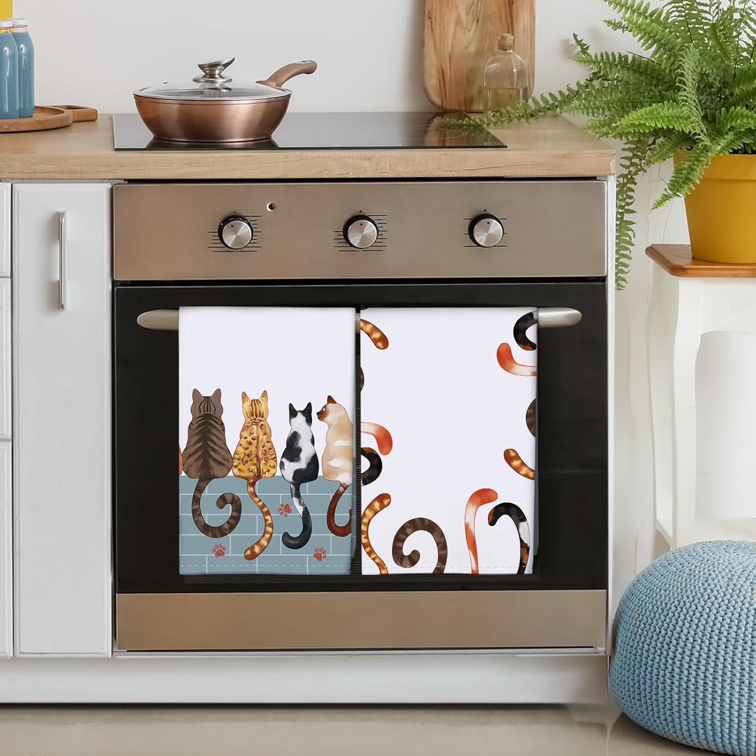 4 stuks, keukenhanddoeken met  - Home Cooking Is The Best recensie en prijs